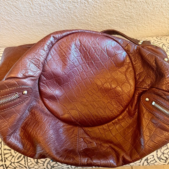 B. Makowsky Brown Leather Handbag - Picture 12 of 14